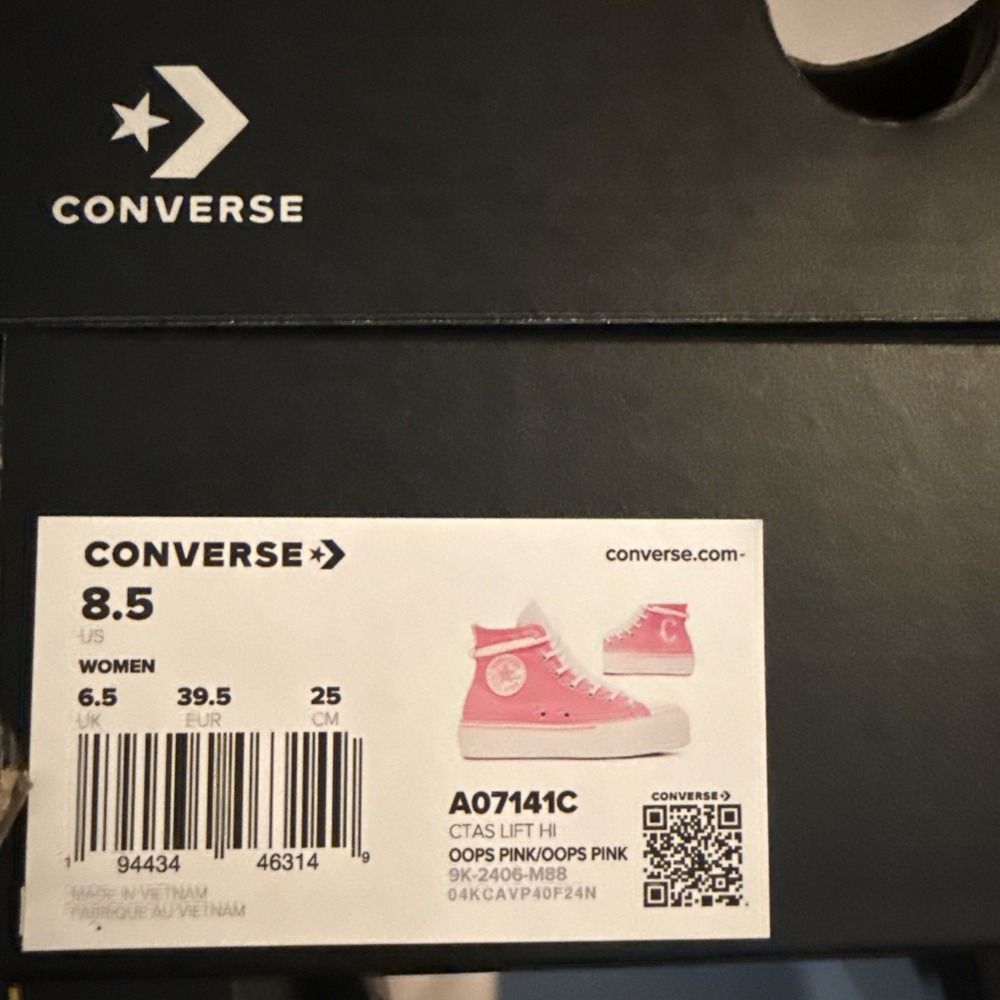 CONVERSE Women's Chuck Taylor All Star Lift Platform Retro Sneaker‎ Pink Sz 8.5 - Picture 7 of 7